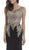 Cinderella Divine - Cap Sleeve Illusion Bateau Metallic Lace Evening Gown