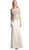 Cinderella Divine - Cap Sleeve Illusion Bateau Metallic Lace Evening Gown