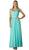 Cinderella Divine - Sleeveless Twisted Front Bodice Chiffon Long Formal Dress