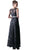 Bateau Neck Sleeveless A-line Lace Evening Dress