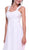 Cinderella Divine - Floral Appliqued Crisscross Bodice A-Line Long Formal Dress