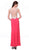 Sheer Fitted Sleeveless Evening Dress