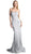 Cinderella Divine - Strapless Straight Neck Jersey Sheath Dress