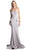 Strapless Straight Neck Jersey Sheath Dress