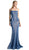 Cinderella Divine - Strapless Straight Neck Jersey Sheath Dress