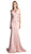 Cinderella Divine - Beaded Lace V-neck Trumpet Dress
