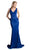 Cinderella Divine - Beaded Lace V-neck Trumpet Dress