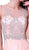 Cinderella Divine - Sleeveless Illusion Metallic Appliqued A-Line Gown