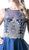 Cinderella Divine - Sleeveless Illusion Metallic Appliqued A-Line Gown