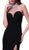 Cinderella Divine - Faux Jewel High Neck Fitted Dress with Slit