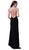 Cinderella Divine - Faux Jewel High Neck Fitted Dress with Slit