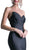 Pleated Modified Sweetheart Ruffled Mermaid Dress