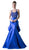 Embellished Scoop Ruffled Mermaid Dress