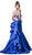 Cinderella Divine - Embellished Scoop Ruffled Mermaid Dress