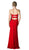 Cinderella Divine - Embellished Ruched Plunging Sweetheart Dress