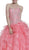 Strapless Beaded Ruffled Evening Gown