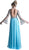 Cinderella Divine - Sheer Long Bell Sleeves Beaded Chiffon Evening Gown