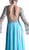 Cinderella Divine - Sheer Long Bell Sleeves Beaded Chiffon Evening Gown