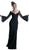Cinderella Divine - Embellished Lace Bell Sleeve Sheath Dress in Black