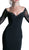 Cinderella Divine - Embellished Lace Bell Sleeve Sheath Dress in Black