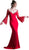 Cinderella Divine - Embellished Lace Bell Sleeve Sheath Dress in Red
