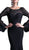 Cinderella Divine - Sheer Long Bell Sleeves Sheath Evening Gown