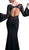 Sheer Long Bell Sleeves Sheath Evening Gown
