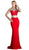 Cinderella Divine - Two Piece Rhinestone Embellished Long Sleeves Gown