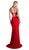 Cinderella Divine - Two Piece Rhinestone Embellished Long Sleeves Gown