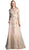 Cinderella Divine - Long Sleeved Embroidered Evening Gown with Belt