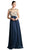 Cinderella Divine - Embellished Illusion Jewel Neck A-line Dress