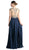 Cinderella Divine - Embellished Illusion Jewel Neck A-line Dress