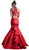 Cinderella Divine - High Halter Fitted Mermaid Gown