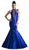 High Halter Fitted Mermaid Gown