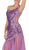 Asymmetric Sequined Sheer A-line Evening Gown