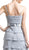 Pleated Straight Tiered Column Dress With Bolero