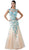 Cinderella Divine - Sleeveless Floral Embellished Mermaid Evening Gown