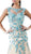 Cinderella Divine - Sleeveless Floral Embellished Mermaid Evening Gown