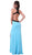 Sleeveless Embellished Halter Jersey Sheath Dress