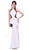 Cinderella Divine - Sleeveless Embellished Halter Jersey Sheath Dress