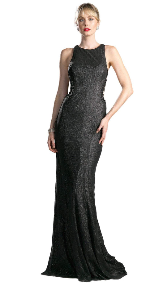 Fitted Side Laced Up Evening Dress