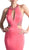 Embellished High Halter Fitted Evening Gown
