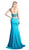 Cinderella Divine - Embellished High Halter Fitted Evening Gown