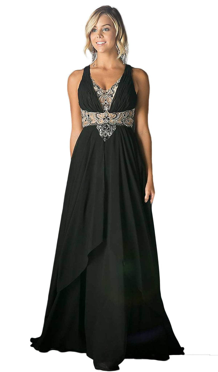 Sleeveless Embellished Ruched A-line Dress
