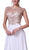 Cinderella Divine - Beaded Cap Sleeve A-line Chiffon Evening Gown