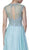 Cinderella Divine - Embellished Illusion Jewel Neck A-line Gown