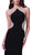 Cinderella Divine - Sleeveless Bedazzled Illusion Halter Sheath Dress