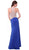 Sleeveless Bedazzled Illusion Halter Sheath Dress