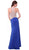 Cinderella Divine - Sleeveless Bedazzled Illusion Halter Sheath Dress