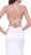 Cinderella Divine - Embellished Sheer High Neck Fitted Evening Gown